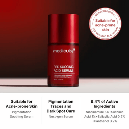 Red Succinic Acid Clarifying Serum 30ml