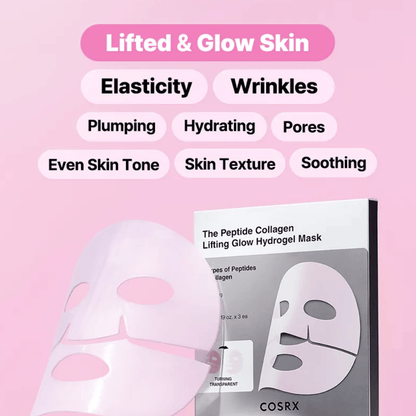 The Peptide Collagen Lifting Glow Hydrogel Mask (3 sheets)